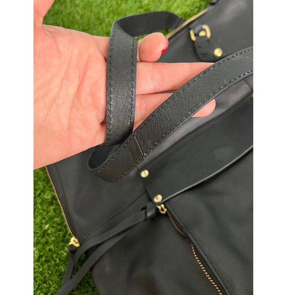 Kooba Everetti Black Leather Fringed Tote Satchel Bag - Perfect Condition - Picture 9 of 17